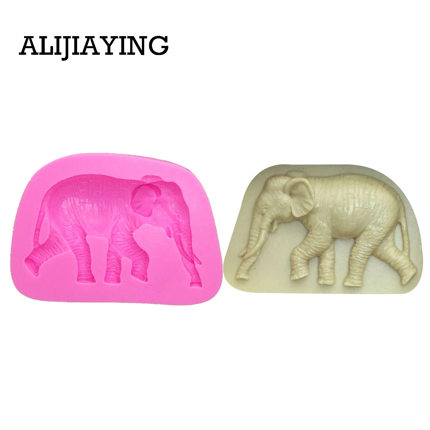 M0042 3D Animals Elephants chocolate soap mould cake decorating tools DIY baking fondant silicone mold