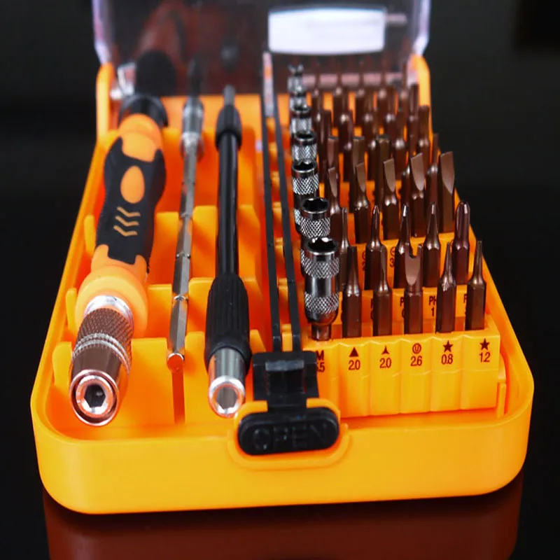 

Screwdriver Set 45 IN1 Repair Tools Kit Precision S2 Alloy Steel ferramentas tool for Cell Phone iPhone 4,4s, 5,5s,6 PSP