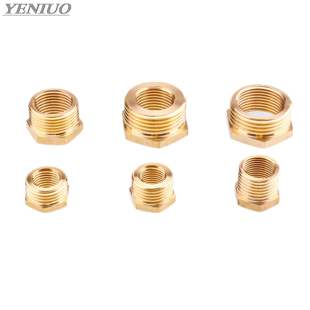 Brass Hose Fitting Hex Reducer Bushing M/F 1/8