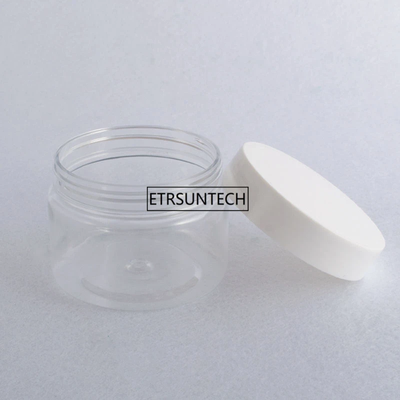 

150g Clear empty plastic cream jar, PET bottle, 3oz cosmetic container,cosmetic packaging, cream pot with white cap F2111