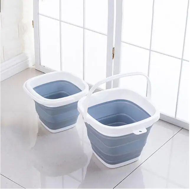 Square folding bucket 10L  Bucket for Fishing Promotion Car Wash Outdoor Fishing Supplies Home Gift  z10