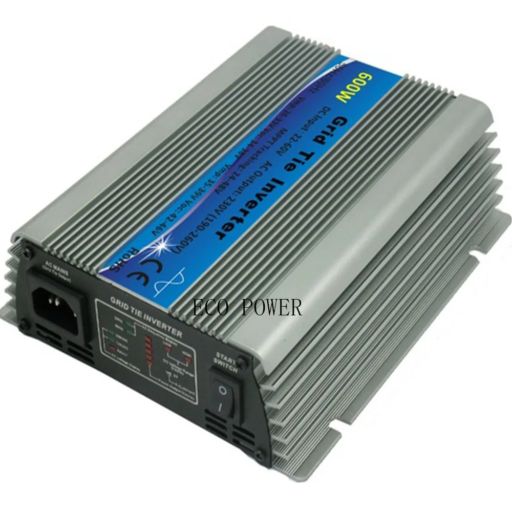 600W Grid Tie Inverter MPPT Function 22-60VDC  to 110V or  230VAC  Solar Power Micro Inverter