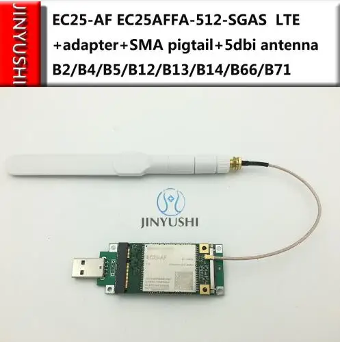 EC25 EC25-AF EC25AFFA-512-SGAS MINI PCIE +usb Adapter+Antenna LTE B2/B4/B5/B12/B13/B14/B66/B71 for North America AT&T/ Verizon