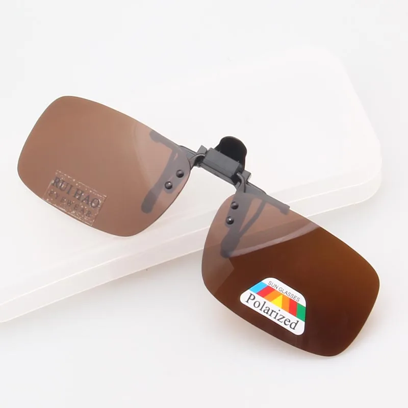 4 Color Brand Sunglasses Clip on Polarized Sun Glasses Driving Eyeglasses Grey Clip Sunglasses and Yellow Night Vision Glasses