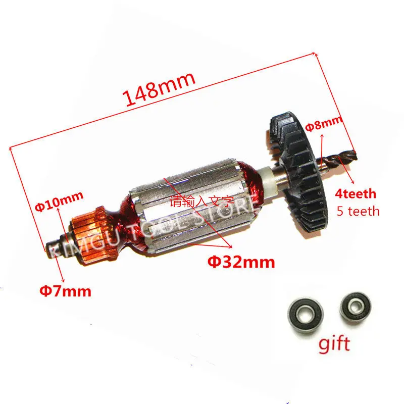 

AC220-240V Rotor Engine Armature Replacem for MAKITA 4305T 4305 4304T 4304 4304Z 4306 517098-5 517099-3 JIG SAW Rotor Armature