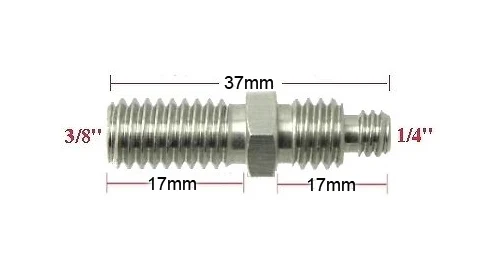 LL1482 Edelstahl Silber 1/4 "& 3/8" Reversible Stativ Schraube Für Kamera Stativ Einbeinstativ