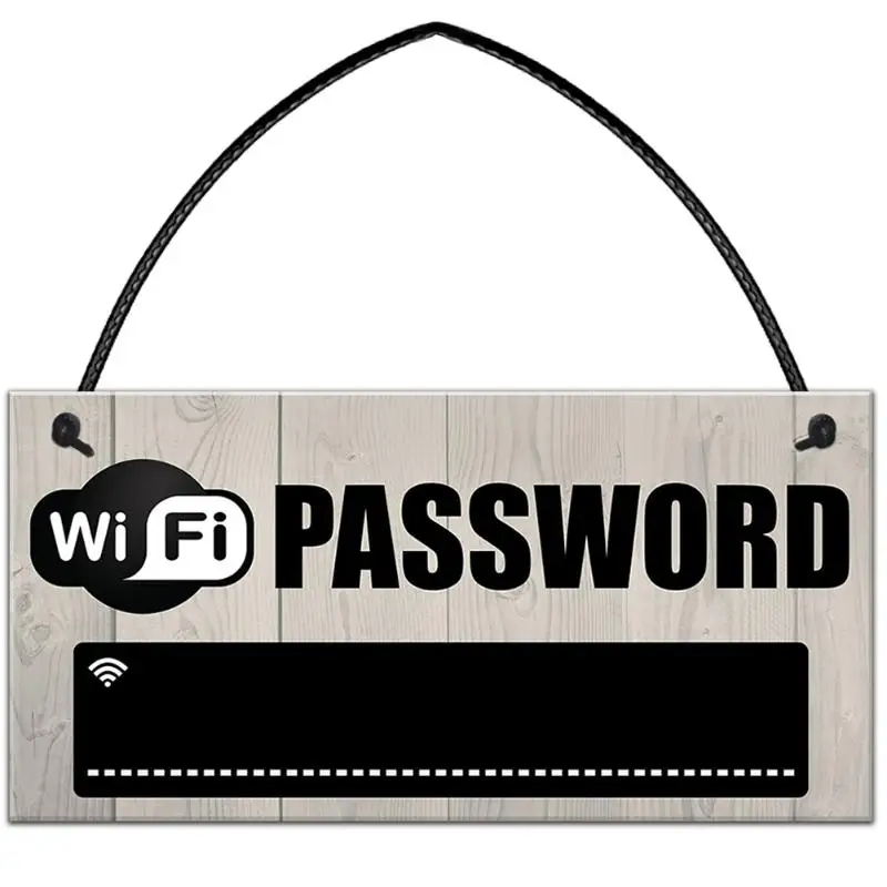 WiFi Password Wooden Signs Decor Chalkboard Internet Signal Plate Indication Home Coffee Party Bar Decorations