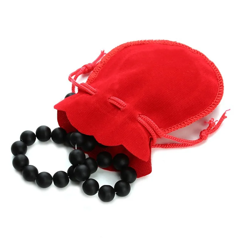 10pcs/lot 5x7cm/7x9cm/9x12cm Velvet Bag Drawstring Pouch Black Red Calabash Jewelry Packing Bags Wedding Christmas Gift Bag