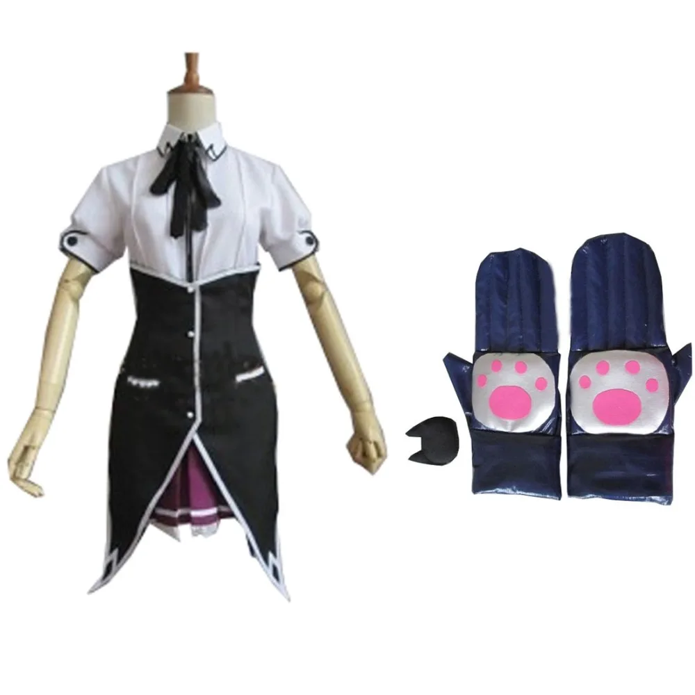 2018 High School DXD Toujou Koneko Xenovia Quarta Uniforms Cosplay Costume With Glove And Hair Accessory