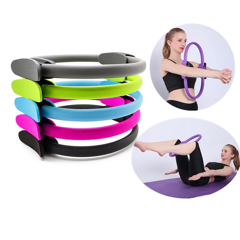 Pilates Yoga Circle Fiberglass Crescent Polychromatic Yoga Ring Handles Pilates Circle Magic Circle