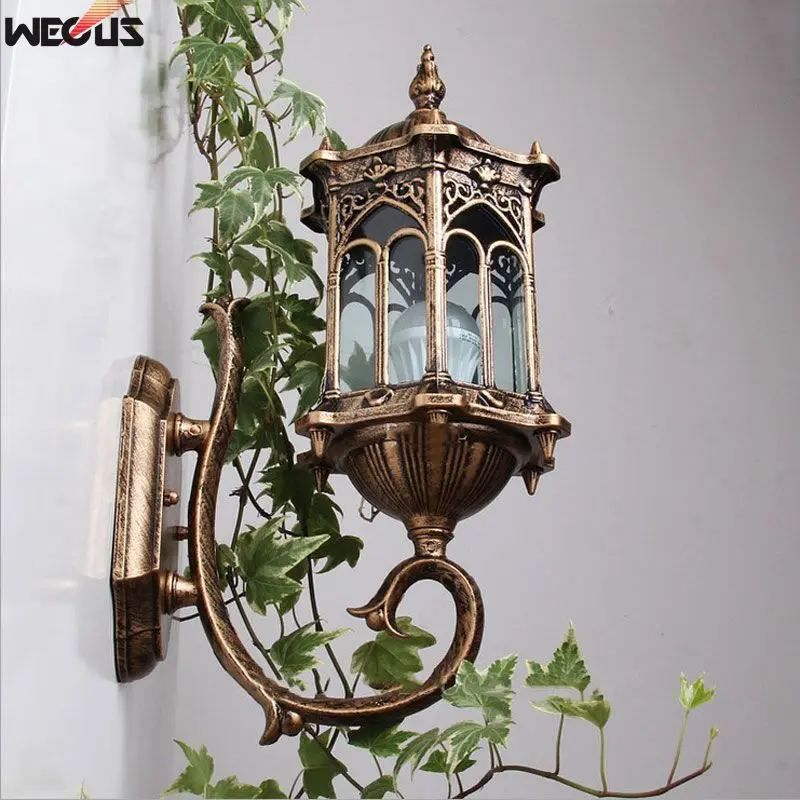 European-Style Outdoor Aisle Wall Lamp Courtyard Wall Waterproof Lamp Simple Villa Door Balcony Corridor Retro Wall Light