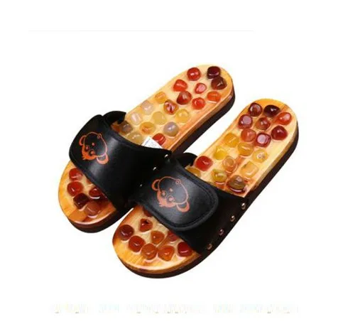 d002 Pebbles massage slippers care foot massage shoes summer agate household cool slippers for men and women