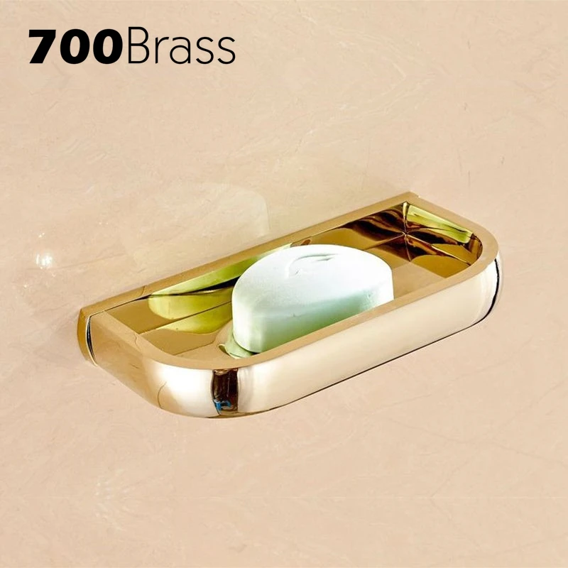 

Luxury Romantic Gold Bathroom Soap Dish Brass Wall Mounted Shower Rail Soap Dish Bathroom Accessories