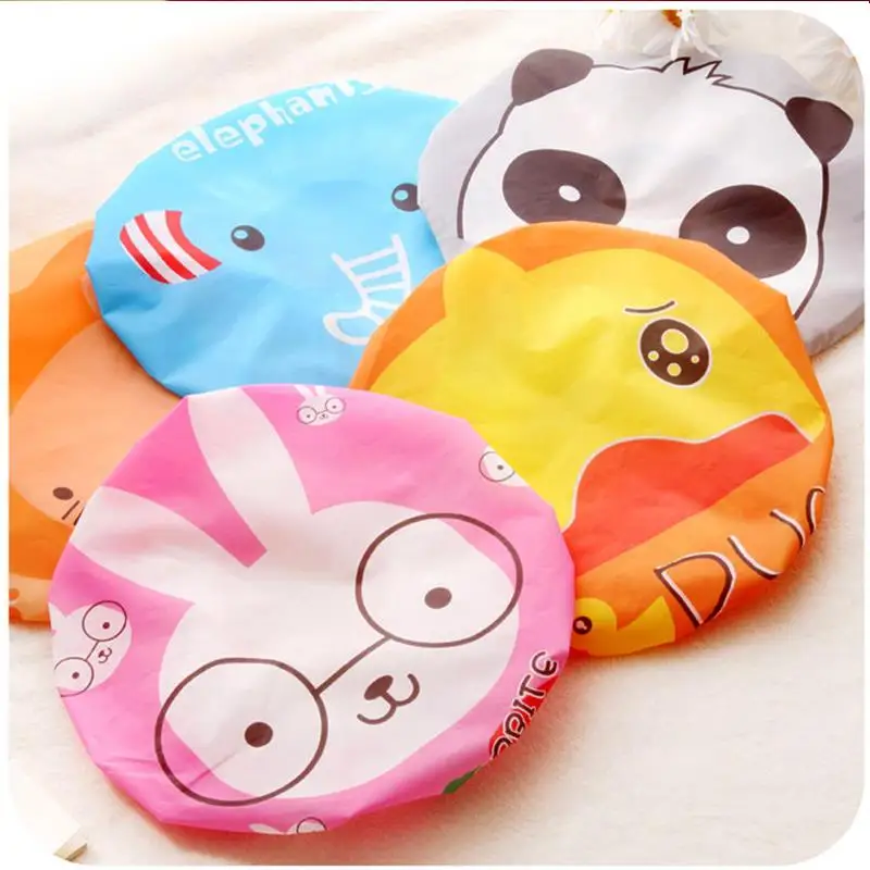 Cute cartoon fashion korek do wanny i prysznica japoński przenośny wodoodporny prysznic cap zatyczka do szamponu pogrubienie kreskówka moda czepek prysznicowy