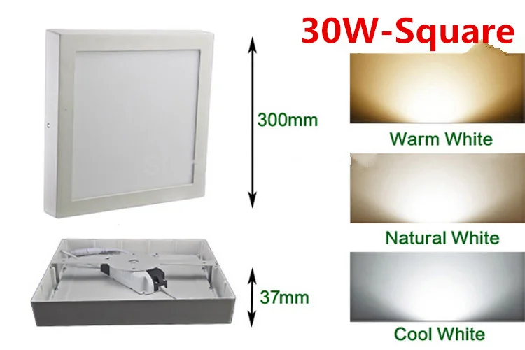 New design 20 pcs/lot 30W led panel light SMD2835 high brighter surface mounted white Square/Round ceiling downlight lamp