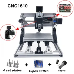 CNC 1610 con ER11, mรกquina de grabado cnc diy, mini fresadora Pcb, mรกquina de tallado de madera, enrutador cnc, cnc1610, los mejores juguetes avanzados