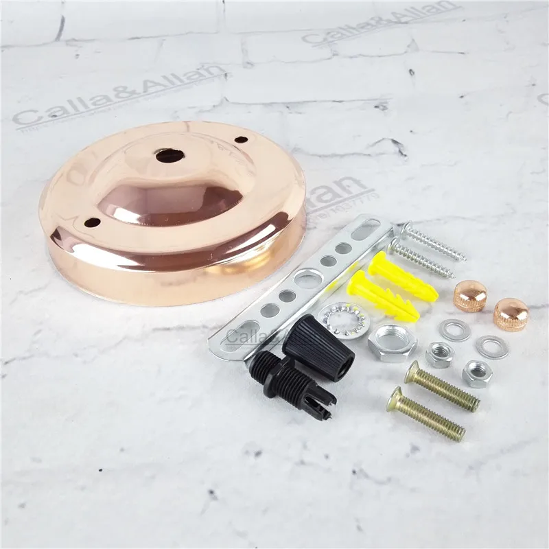 Sample order of D105mmX30mm 9 colors finish iron ceiling plate DIY pendant light canopy black metal ceiling mount