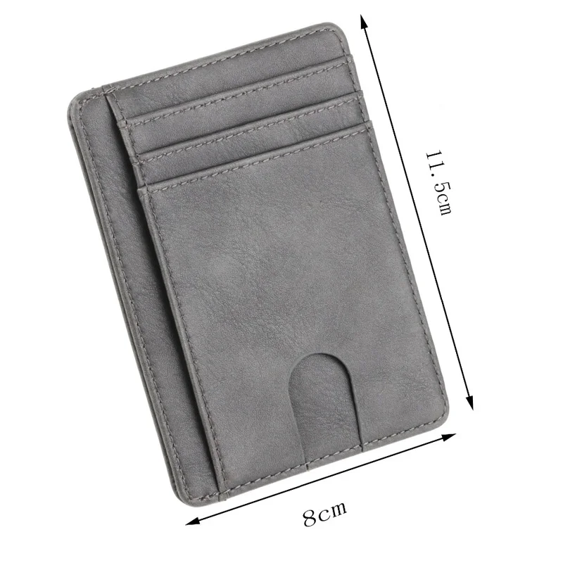 New Arrival RFID Blocking Slim Men\'s Leather Credit Card Holder Women Business Mini Bank Card Case Wallet For Man Small Purse