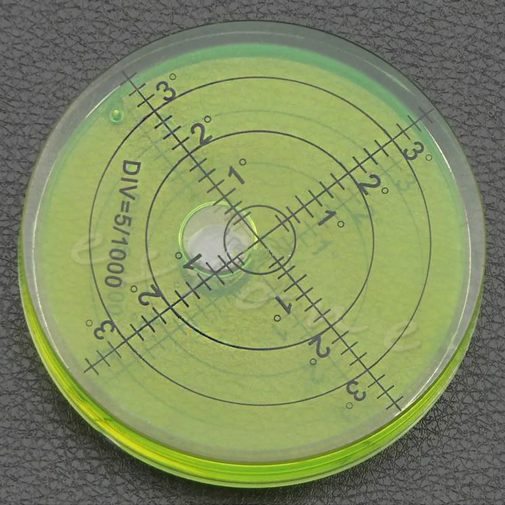 60mm*12mm PMMA Spirit Bubble Degree Mark Surface Level Round For Measuring Tool