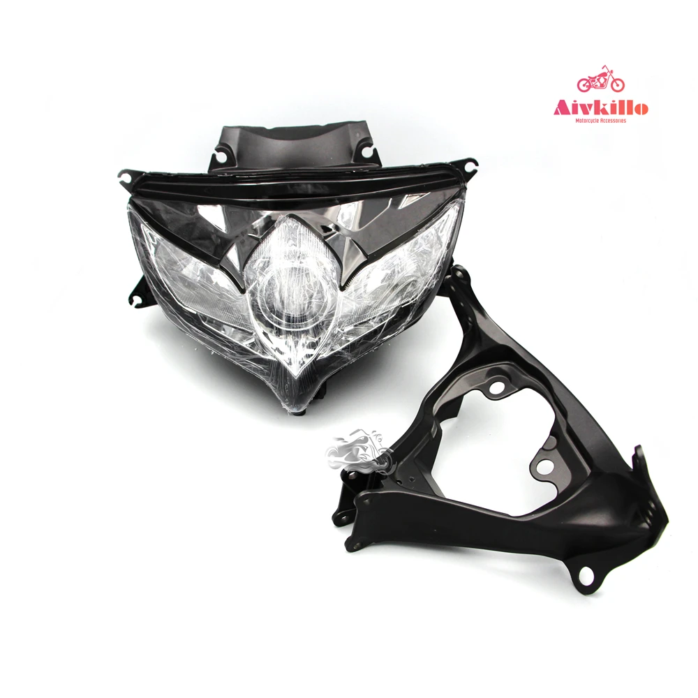 Fit For Suzuki GSXR600 GSXR750 2008 - 2010 K8 K9 Headlight Assembly Headlamp Light + Bracket GSXR 600 750