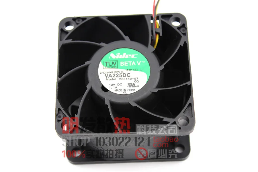 

279072-001 VA225DC V35140-57 6038 6CM 1.1A 12V Violent Fan