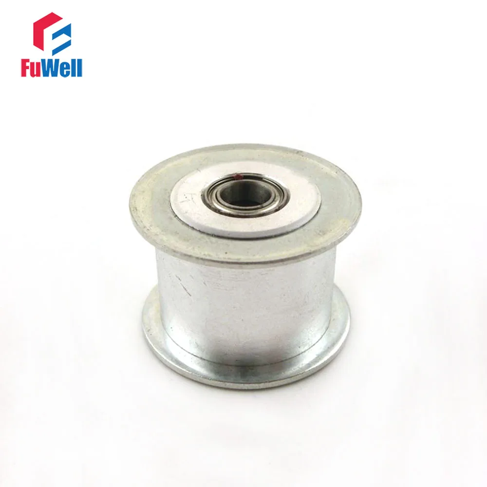 2pcs HTD5M 15T Timing Idler Pulley without Teeth 3/4/5/6/7/8/9mm Bore Idle Pulley 16/21mm Belt Width Bearing Synchronous Wheel