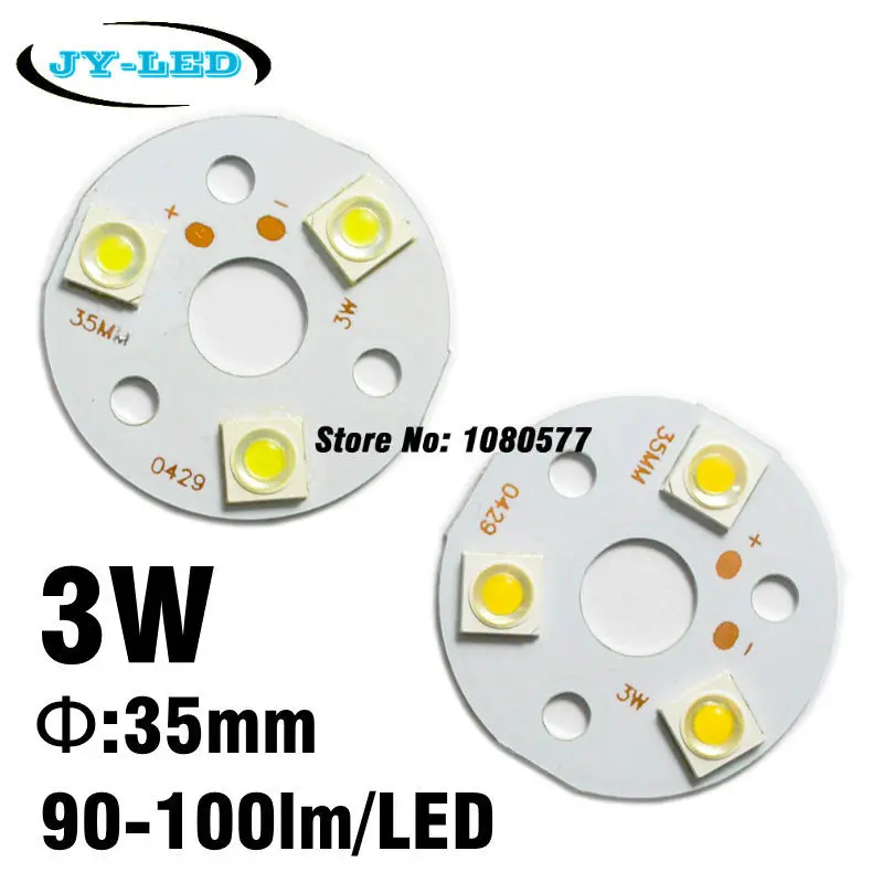 3W 35mm Round Aluminum PCB Board With SMD 7171 HuaLei LED 300lm Excellent Quality