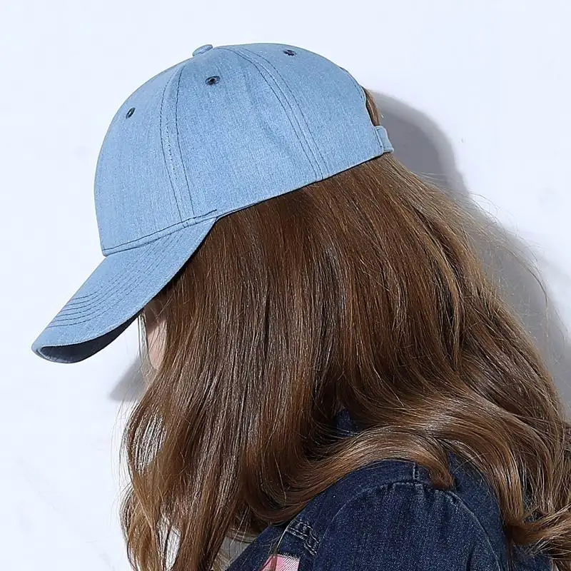 Sunbonnet Bone Brim Women Casual Denim Lady Fashion Outdoor Cool Women Cap Hat Denim Sunhat Lady Style