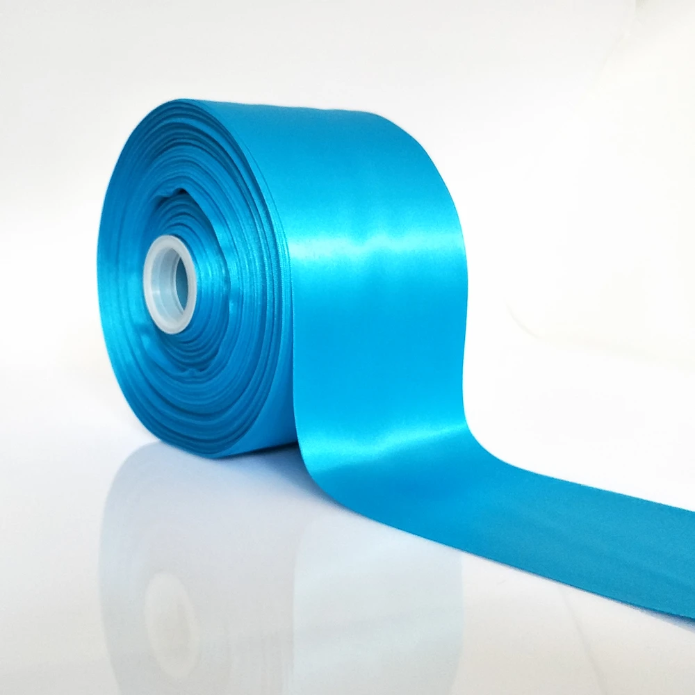 2 Yards of 100 mm Wide Single Face Polyester Ribbon - 8 Colors Available  7YJ95