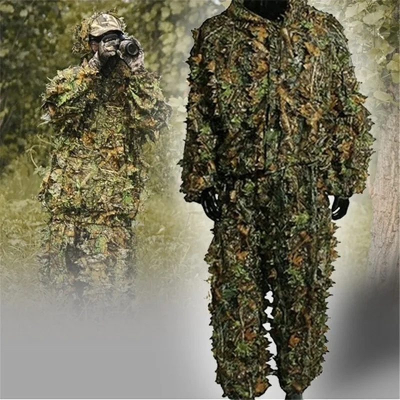 

Hunting Ghillie Suit Tactical Camo Clothing CS 3D Bionic Training Uniform Military Yowie Sniper Cloak Shooting Photography Cloth