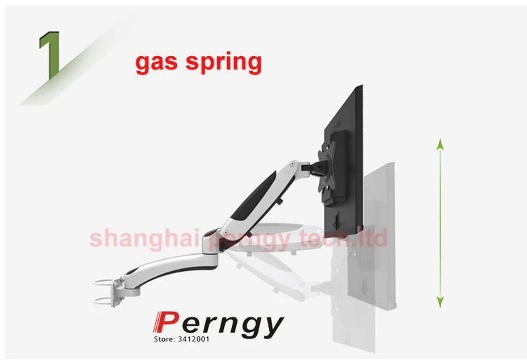 DL-RM112 TV Mount POLE 15-27 "0-8KG LCD Monitor ผู้ถือแก๊สฤดูใบไม้ผลิฟรียกหมุนยืดยืนยาวแขนวงเล็บทีวี