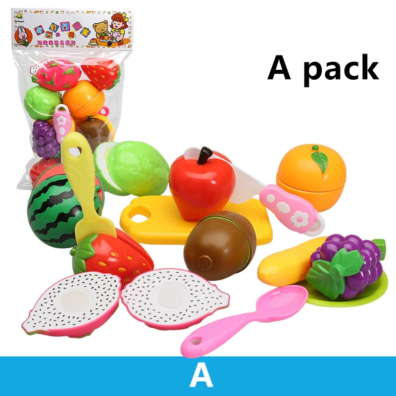 5 Style Pretend Play Kids Kitchen Toys for Children Educational Toys for Kids Plastic Fruit Safety Classic Toys