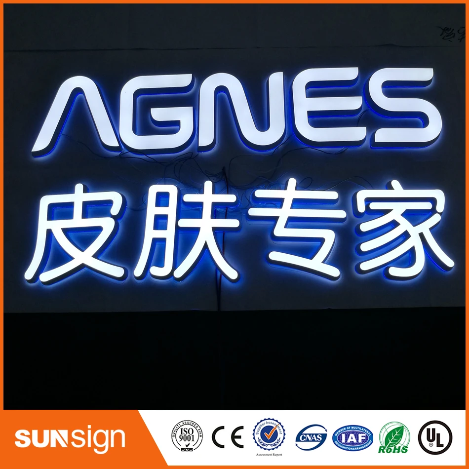 

advertising led frontlit and backlit signs