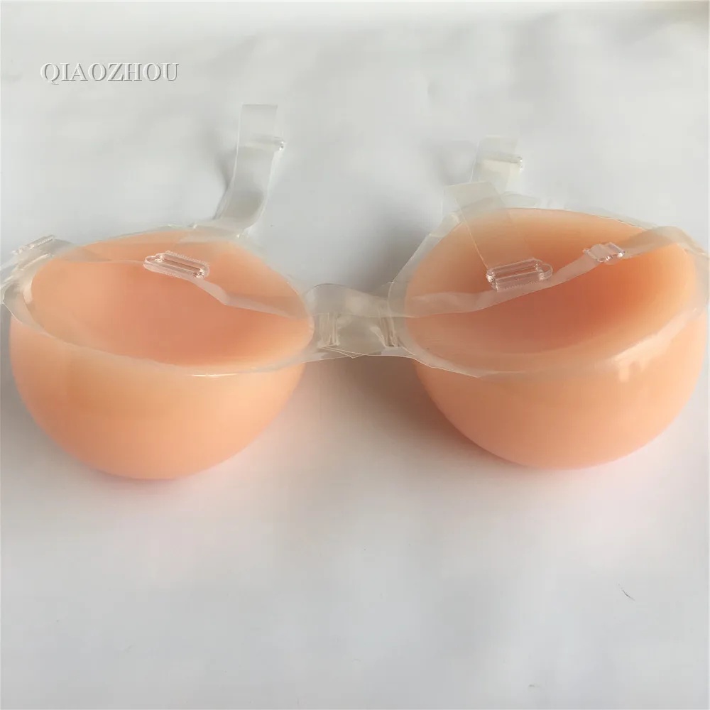 1200g/pair D/DD/E cup size tan skin brown color Artificial Breast Forms Silicone Fake Boobs With Straps Crossdress