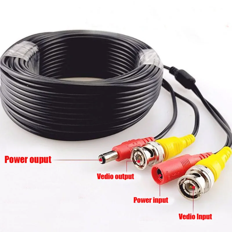 5 ~ 60M Video Power Cable Voor Security Camera Surveillance Bnc Kabel