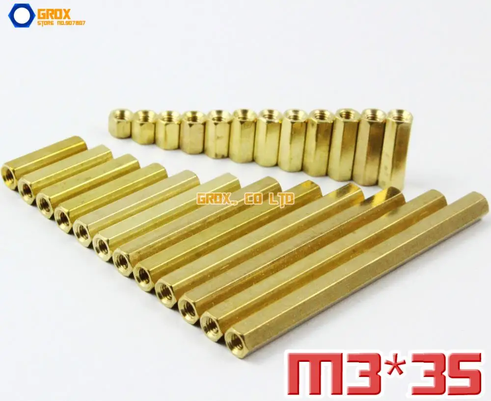 

40 Pieces Brass M3 x 35mm Female PCB Motherboard Standoff Spacer