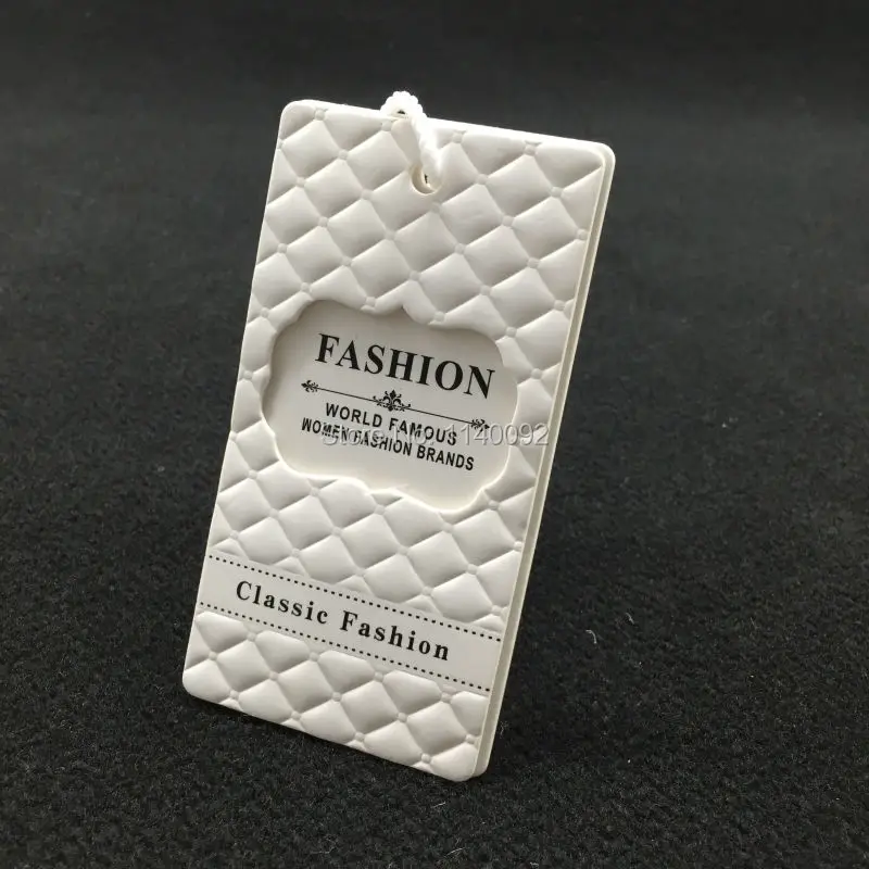 

Customized top quality clothing embossed tags/garment shape cutting paper tag printing/clothing label/main label 1000 pcs a lot