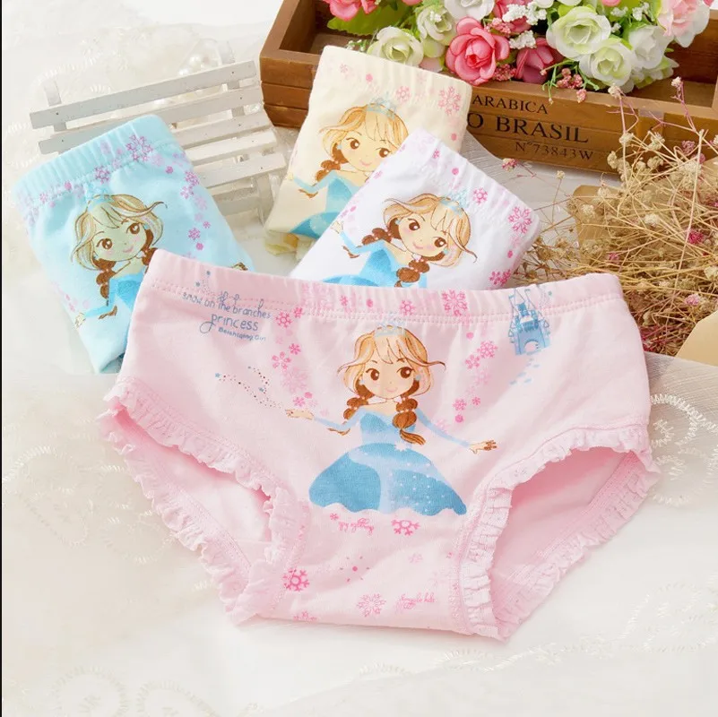 3 pcs/lot 2018 Children\'s cotton underwear female cartoon printed baby girls underwear briefs panties girl panties