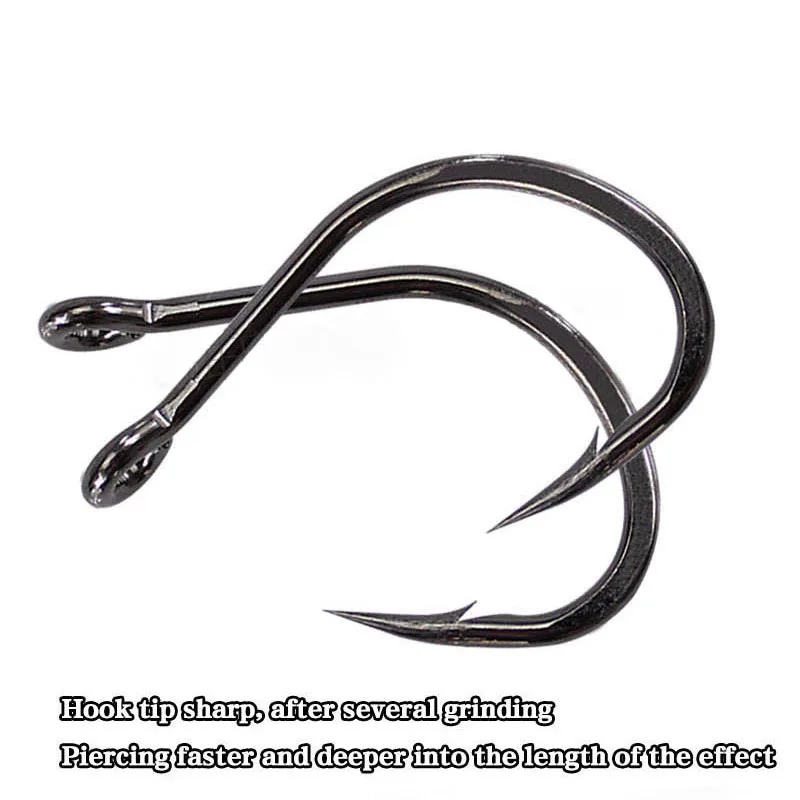 10pcs/lot 1/0 -10/0 metal jigging fishing hook assist villain pirate hook barbed oversize overweight sturgeon boat sea fish big