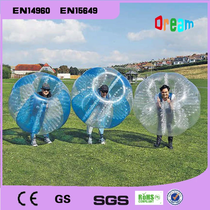 Kostenloser Versand 5 ft (1,5 m) Zorb Fußball Stoßstange Ball Blase Fußball Aufblasbar Spiel Rasen Farbe Wahl Aufblasbare Menschliche Ball