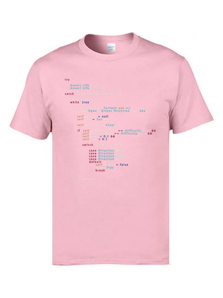 Colored Code Programming JS Men T Shirts Senior IT Engineer SCJP Programmer 100% Cotton Tee Shirts Keyboardman Workday