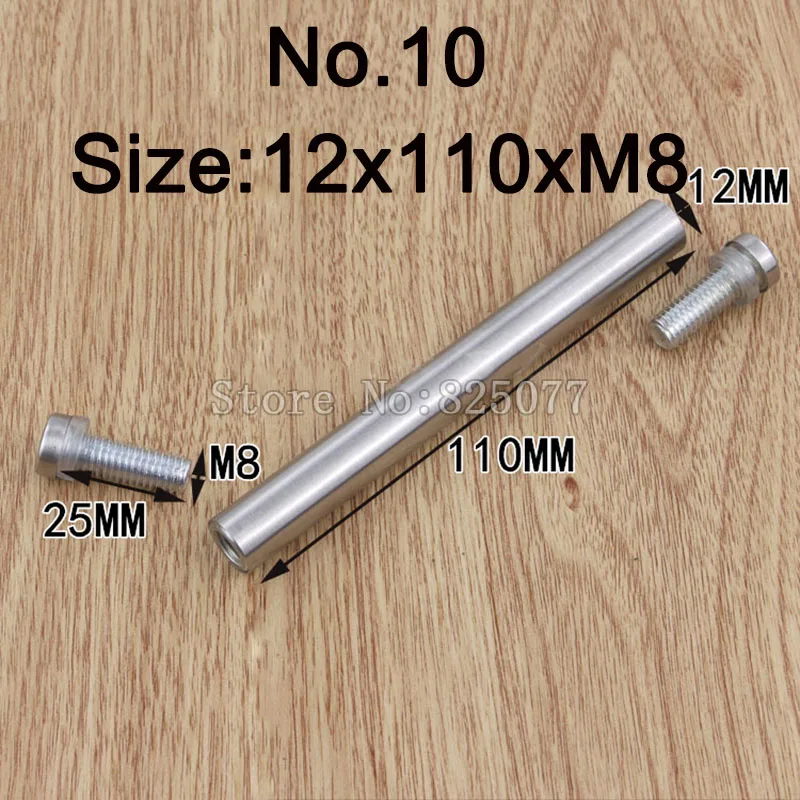 DHL 100PCS Diameter 12x110mm Stainless Steel Double Head Hollow Screw Acrylic Billboard Advertisement Fixing Screw KF981