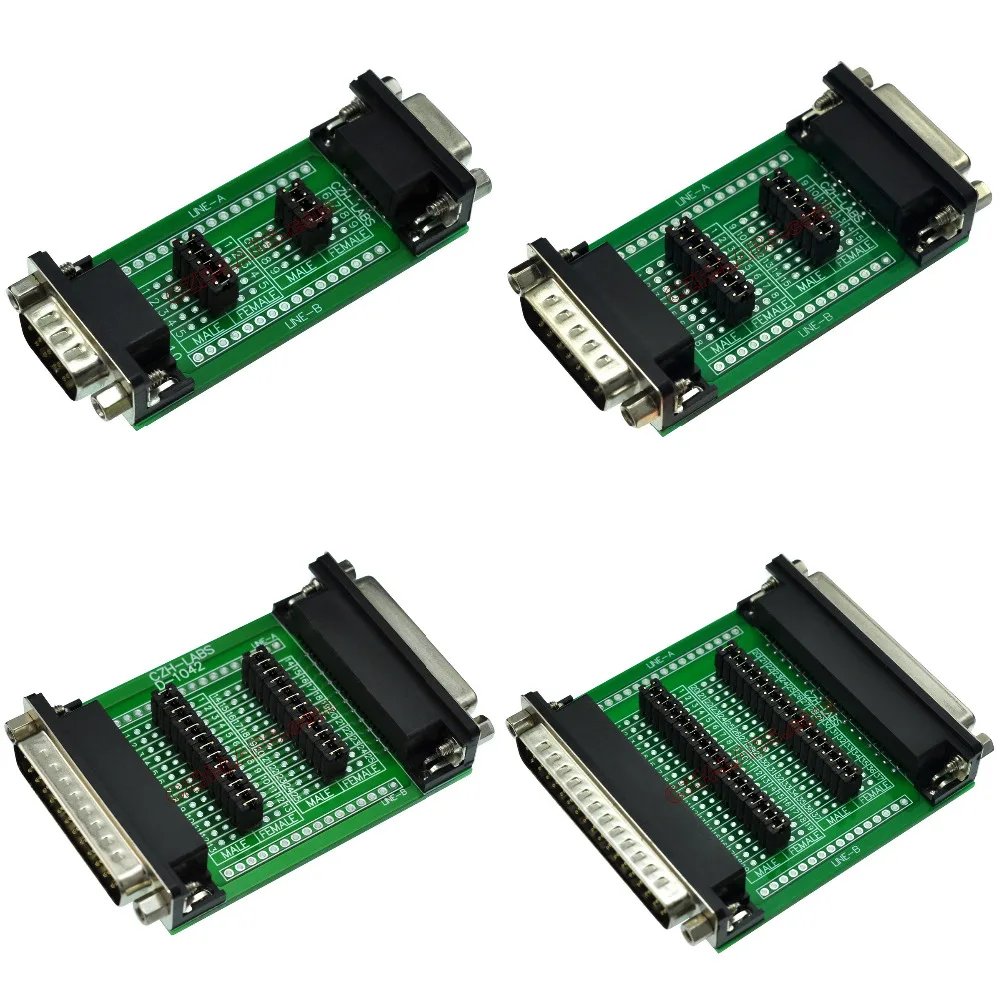 CZH-LABS Combo Pakket D'sub DB9 DB15 DB25 DB37 Diagnostische Test Breakout Boards.