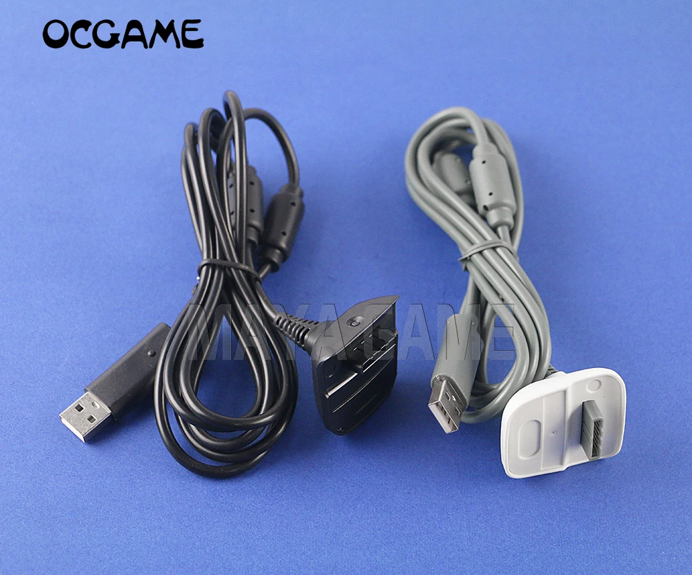 1pc grey&black 2 in 1 Wireless Controller Play and Charger USB Cable for xbox360 Xbox 360