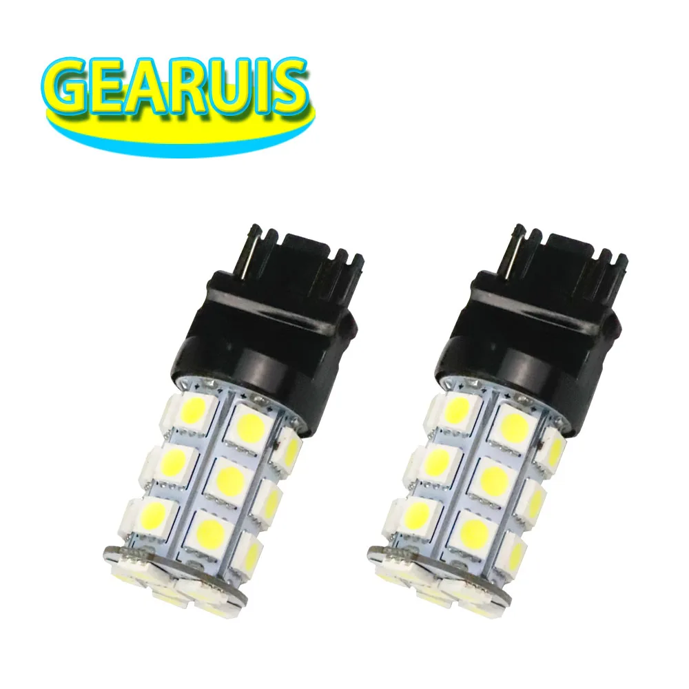 10pcs T25 3157 3156 p27/7w T20 W21W W21/5W WY21W 7440 7443 LED 27 SMD 5050 Car Brake Reverse Light Lamp Turn Signal lights 12V