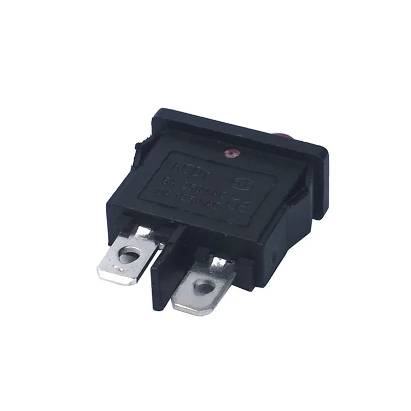 10 Buah/Banyak KCD1-110 2 Pin 250 V 6A Perahu Switch Snap-In SPST On Off Rocker Posisi