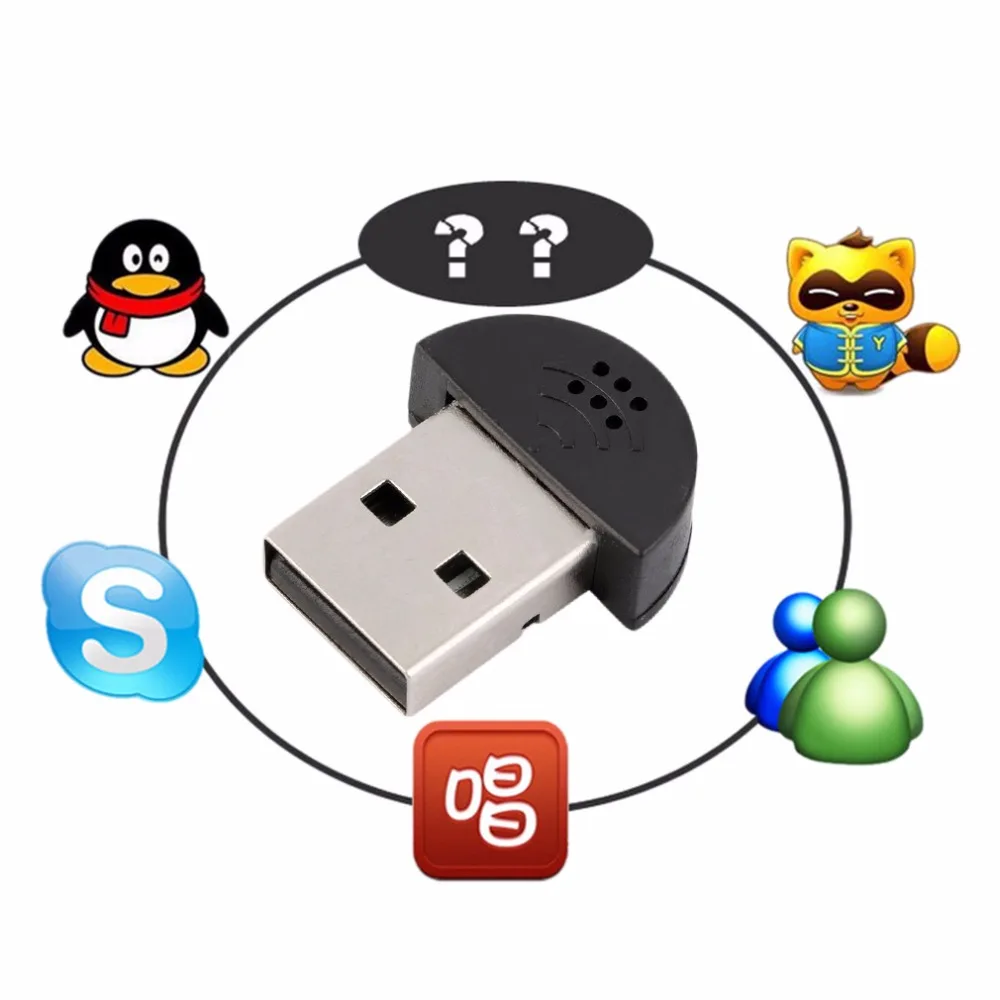 جديد سوبر ميني USB 2.0 ميكروفون محول الصوت لأجهزة الكمبيوتر المحمول الكمبيوتر المحمول بالجملة