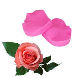 2PCS/set  Petal Leaf Rose Shaped Silicone Mold Cake Decoration tools Fondant 3D Flowers Wedding cake Mould  T1197