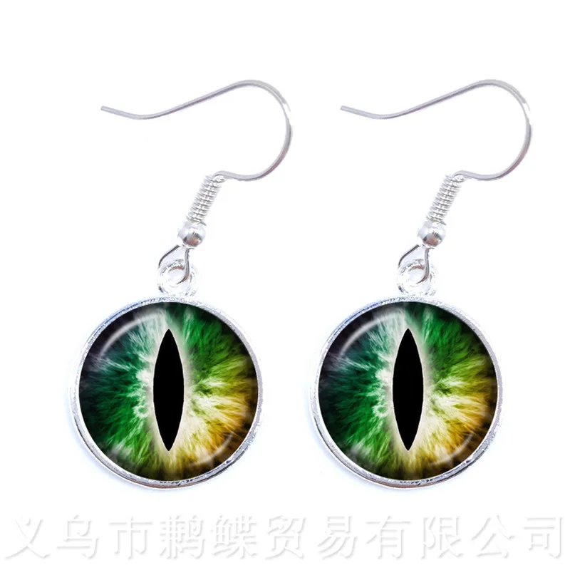 Dragon Evil Eye Earrings Dragon Eye Glass Cabochon Drop Earrings Fashion Evil Eye Jewelry For Women Girl Fashion