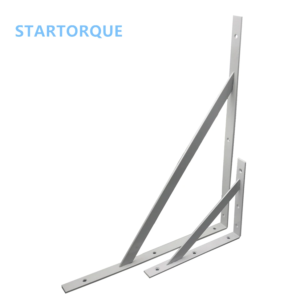 

2PC 500x400mm Electroplated Heavy Duty Thicker Triangle Load-bearing Separate plate Fixed at right angles Wall Shelf support